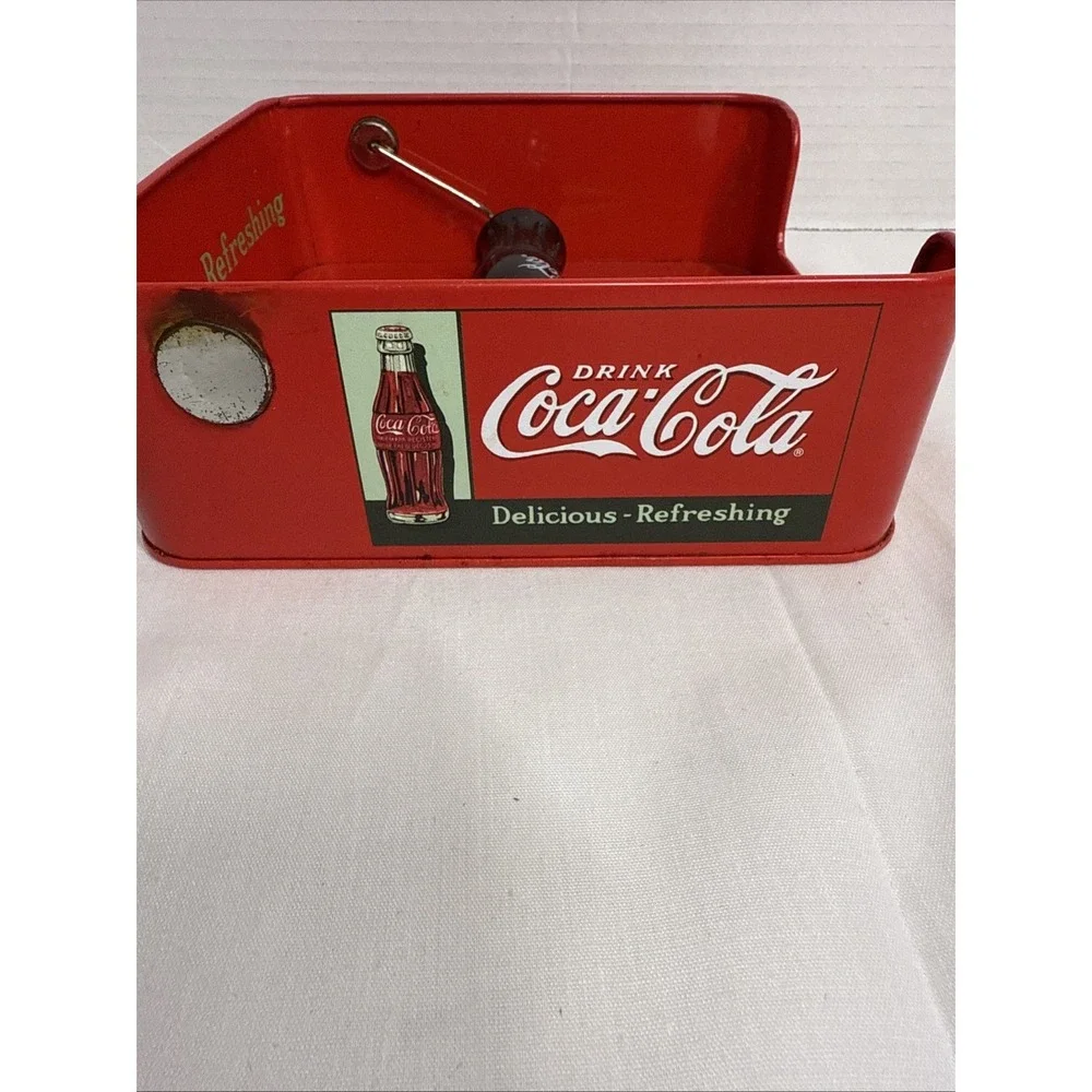 Coca-Cola Collectable Napkin Holder with Spin Bottle; unique design-6.5X6.5